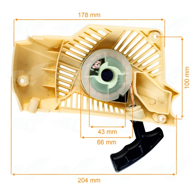 Ansamblu starter motoferastrau RURIS DAC 401S, pozitia 38 plansa 1