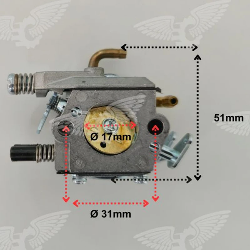Carburator motoferastrau fara pompita 5200 4500 5800, RURIS, cod psqq-012