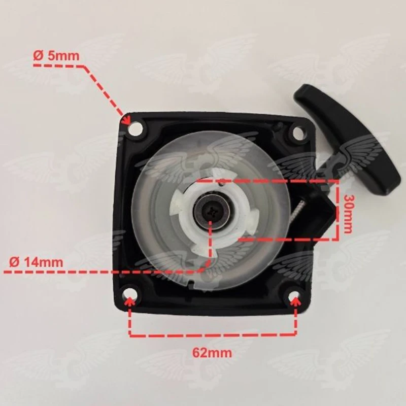 Demaror motocoasa arc dublu 43 cc 45 cc, RURIS, cod psqq-008