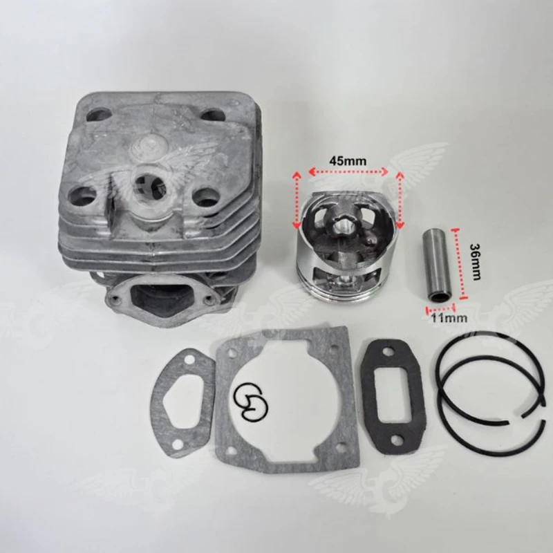 Kit cilindru motoferastrau 45 mm 52 cc, RURIS, cod psqq-001