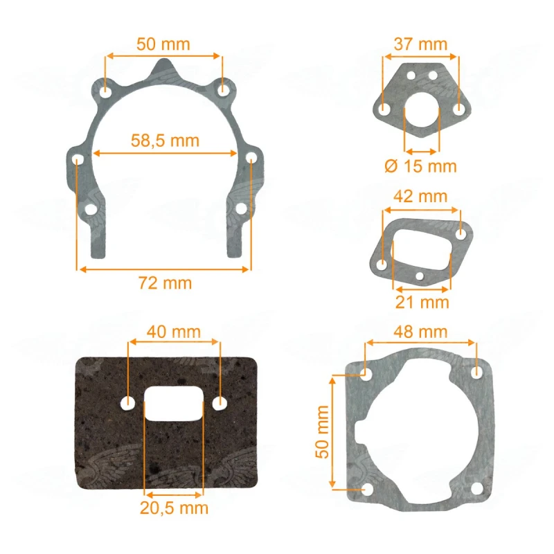 Kit garnituri motocoasa 43 cc 52 cc, RURIS, cod psqq-038