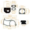 Kit garnituri motoferastrau 4500 5200 5800, RURIS, cod psqq-039