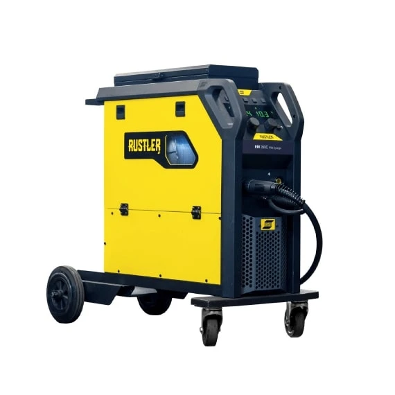 ESAB Rustler EM 350C PRO Synergic , accesorii incluse - aparat de sudura MIG MAG/MMA
