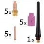 SET 5 consumabile pistolet TIG SR17/26 Lentila gaz