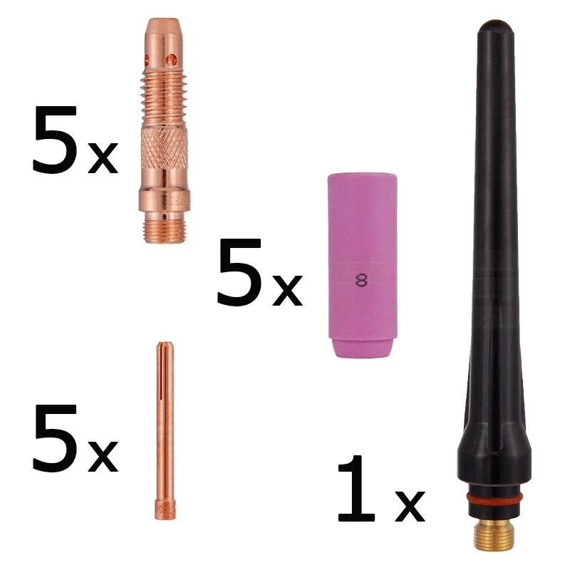 SET 5 consumabile pistolet TIG SR17/26 SET 5 consumabile pistolet TIG SR17/26