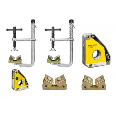 Set 6 accesorii masa de sudura Nomad, Strong Hand Tools - cleme, vincluri magnetice, talpi V