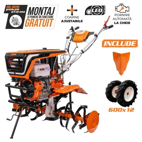 motosapatoare ruris 918k + roti cauciuc 6.00-12+rarita