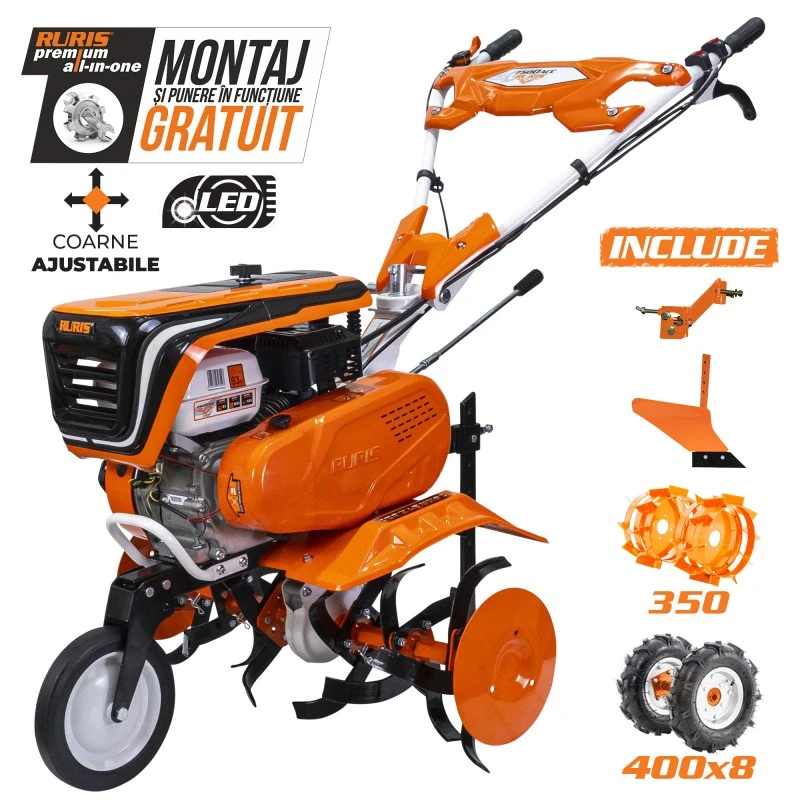 Motosapa RURIS 7500 ACC4 + roti cauciuc 4.00-8+plug+adaptor+roti metalice 350 fara manicot 7 CP Motosapa RURIS 7500 ACC4 + roti cauciuc 4.00-8+plug+adaptor+roti metalice 350 fara manicot 7 CP
