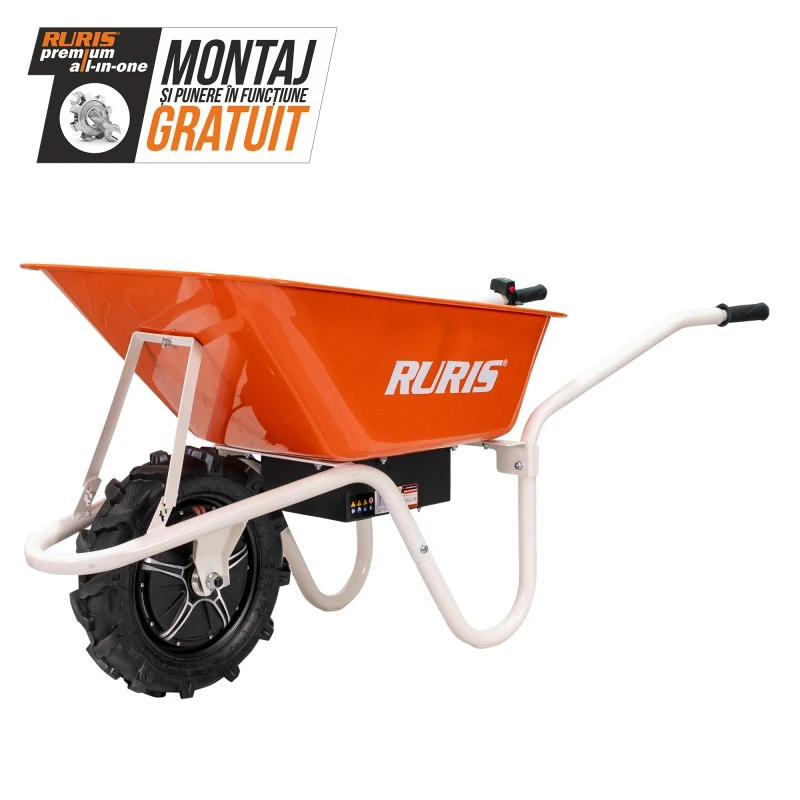 Roaba autopropulsata RURIS RTS 2000 ELECTRIC, Viteze 1 înainte + 1 înapoi, Basculare manuală, Capacitate încărcare: 150 kg Roaba autopropulsata RURIS RTS 2000 ELECTRIC, Viteze 1 înainte + 1 înapoi, Basculare manuală, Capacitate încărcare: 150 kg