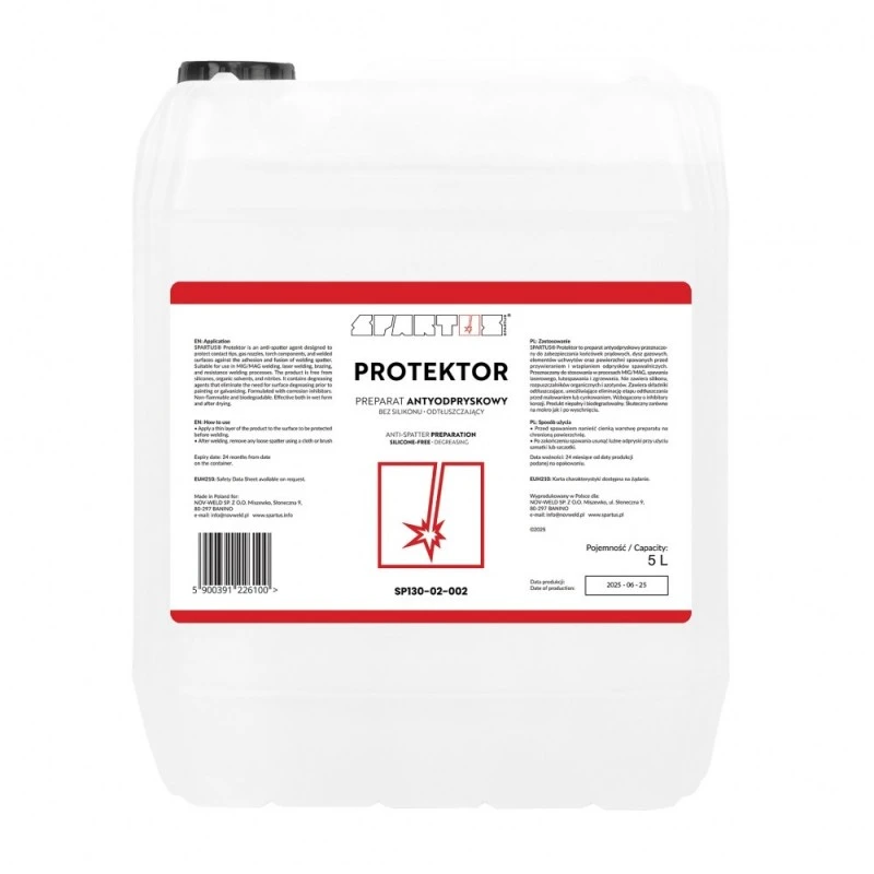 SPARTUS Protektor lichid anti-stropiri și degresare 5l SPARTUS Protektor lichid anti-stropiri și degresare 5l