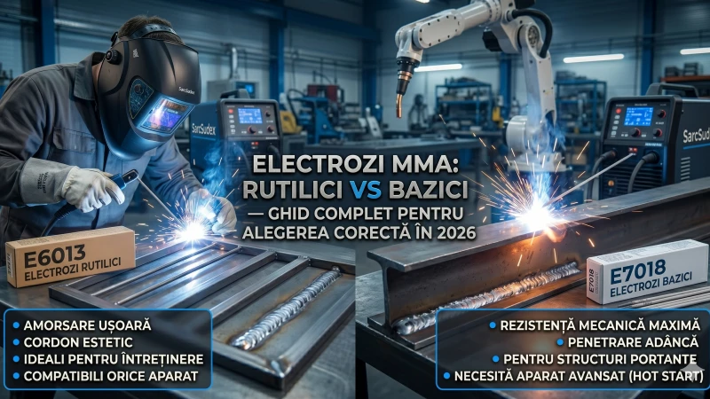 Electrozi MMA: Rutilici vs Bazici — Ghid Complet pentru Alegerea Corecta in 2026