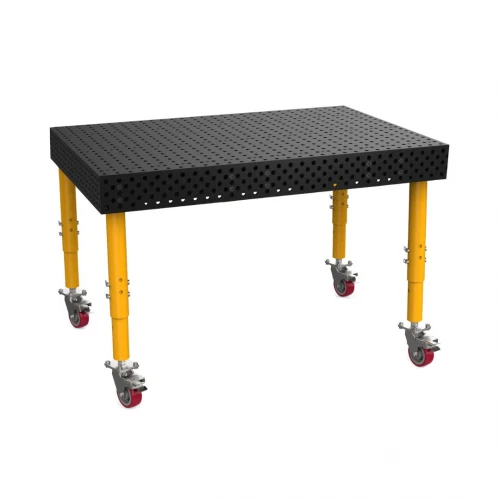 Masa sudura profesionala, Strong Hand, TM601510FP-C1, Alpha 16, 1500 x 1000 mm, 4 picioare reglabile 685-762 mm, roti