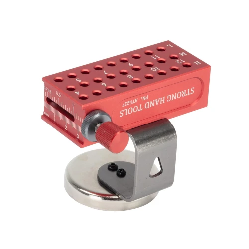 Calibru iesire electrod wolfram, Strong Hand, ATG227 Tungsten Pro-Gauge dreptunghiular, grila gauri, aluminiu