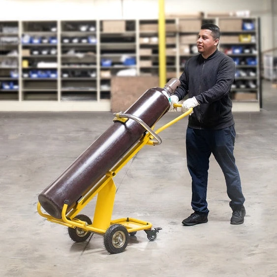 Carucior butelie, Strong Hand, GCC210 Gas Cylinder Cart, bara inox glisanta