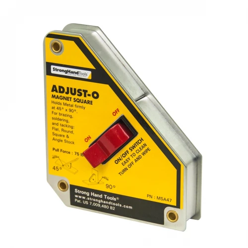 Vinclu magnetic sudura, Strong Hand, MSA47 Adjust-O Magnet Square, 35 kg, magnet ON/OFF, unghiuri 30/60/45/90 grade