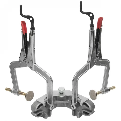 Dispozitiv prindere unghi fix 90 grade, Strong Hand, PT634 JointMaster, placa retractabila, caneluri V, 2 clesti