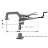 Clema masina gaurit coloana, Strong Hand, PTD09 Drill Press Clamp, 25 mm