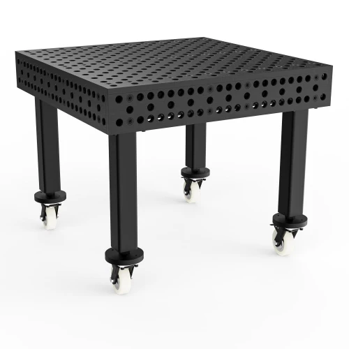 Masa sudura profesionala, Strong Hand, T28-1212XQ-C2, 1200 x 1200 mm, blat nitrurat, picioare fixe 650 mm, roti frana