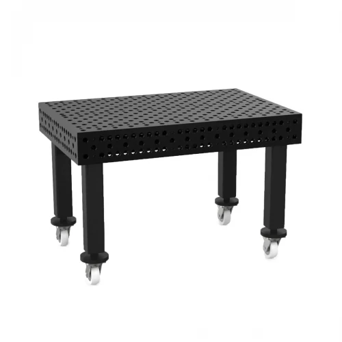 Masa sudura profesionala, Strong Hand, T28-1510XQ-C2, 1500 x 1000 mm, blat nitrurat, picioare fixe 650 mm, roti frana