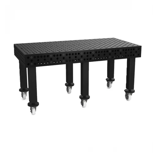 Masa sudura profesionala, Strong Hand, T28-2010XQ-C2, 2000 x 1000 mm, blat nitrurat, picioare fixe 650 mm, roti frana