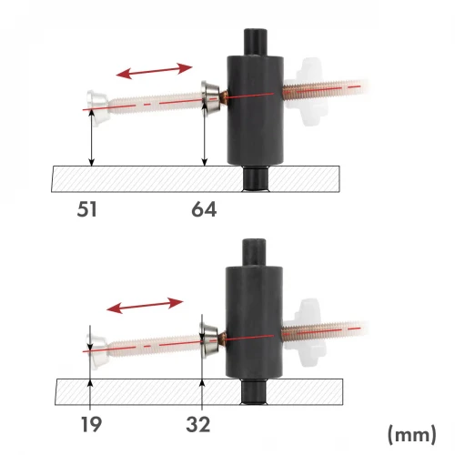 Clema impingere laterala masa sudura, Strong Hand, T28-75006 Side Push Clamp, Alpha 28, ax lung cuprat