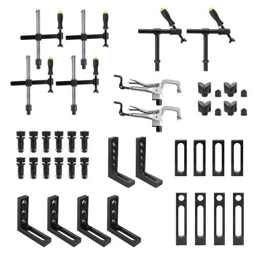 Kit 38 piese fixare masa sudura Alpha 28, Strong Hand, T28-90101 Fixturing Kit, cleme/dispozitive fixare