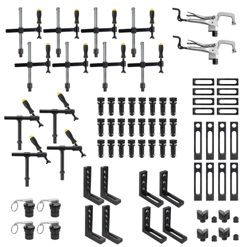 Kit 70 piese fixare masa sudura Alpha 28, Strong Hand, T28-90201 Fixturing Kit, cleme/dispozitive fixare