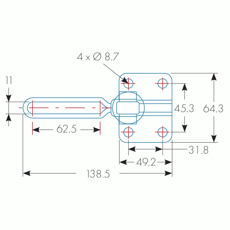 Clema toggle verticala adaptor masa sudura, Strong Hand, T28-97071, Alpha 28