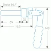 Clema toggle orizontala push/pull adaptor masa sudura, Strong Hand, T28-97072