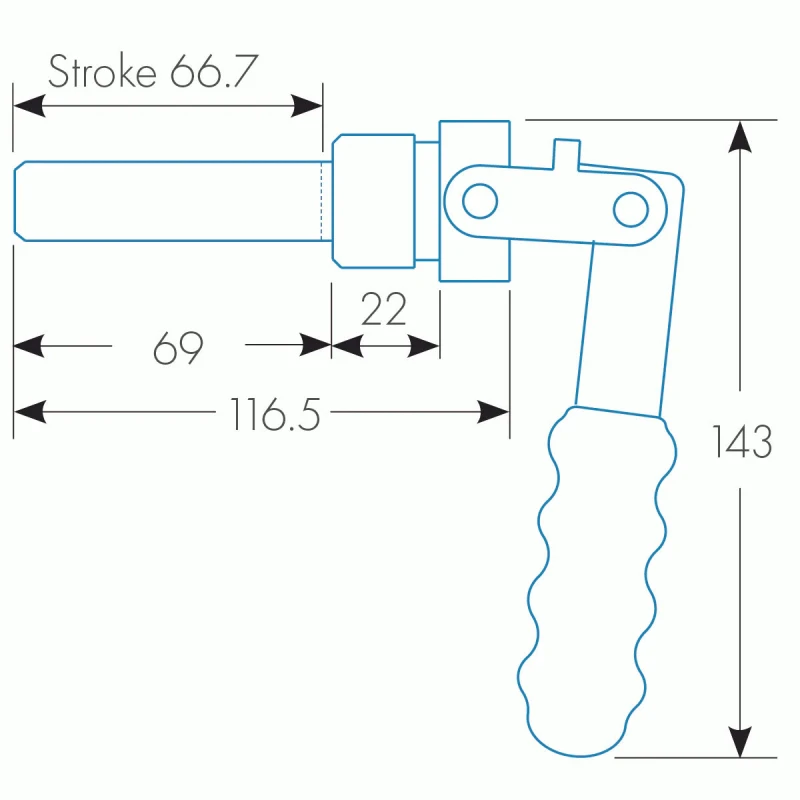 Clema toggle orizontala push/pull adaptor masa sudura, Strong Hand, T28-97072