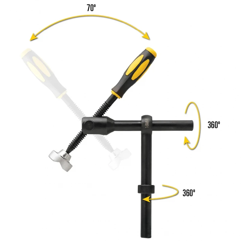 Clema T-Post pivotanta masa sudura, Strong Hand, T61670 Pivoting T-Post Clamp, gauri 16 mm
