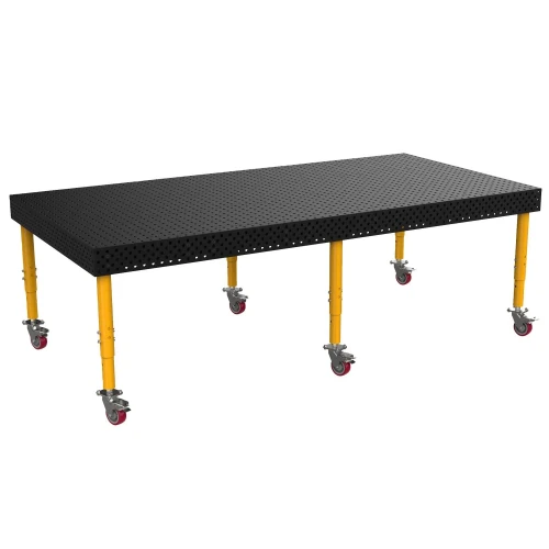 Masa sudura profesionala, Strong Hand, TM603015FP-C1, Alpha 16, 3000 x 1500 mm, 6 picioare reglabile 685-939 mm, roti