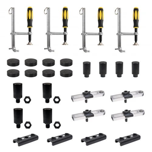 Kit 28 piese cleme masa sudura FixturePoint, Strong Hand, TBK1-28, gauri 16 mm, cadre teava patrata