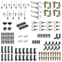 Set 128 piese fixare masa sudura, Strong Hand, TMK635 Square Tube, teava patrata, gauri 16 mm, cleme/dispozitive