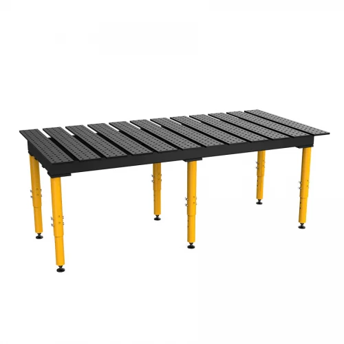 Masa sudura profesionala, Strong Hand, TMQR625125SV, 2560 x 1250 mm, fante 40 mm, blat nitrurat, reglabila 565-819 mm