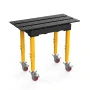 Masa sudura profesionala, Strong Hand, TMQRC60610SV, 560 x 1000 mm, fante 40 mm, blat nitrurat, reglabila 685-939 mm, roti