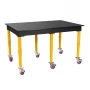Masa sudura profesionala, Strong Hand, TMQRC620125V, 1950 x 1250 mm, blat nitrurat, reglabila 685-939 mm, roti