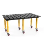 Masa sudura profesionala, Strong Hand, TMQRC62011SV, 1960 x 1150 mm, fante 40 mm, blat nitrurat, reglabila 685-939 mm, roti