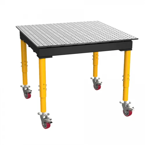 Masa sudura profesionala, Strong Hand, TMRC61212V, 1200 x 1200 mm, blat standard, reglabila 685-939 mm, roti