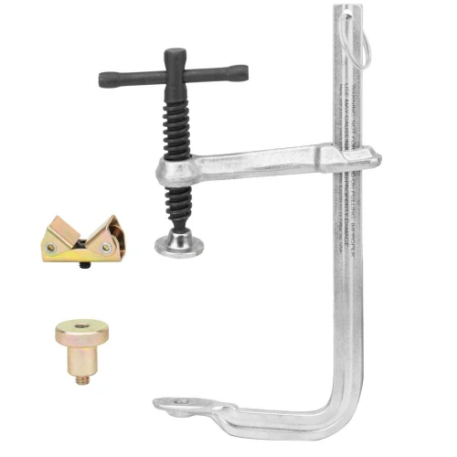 Clema F 4 in 1 fixare sudura, Strong Hand, UD65M-C3 4-in-1 Clamps, Light Duty, 165 mm, pad standard, bloc extensie, V-Pad