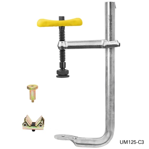 Clema F 4 in 1 fixare sudura, Strong Hand, UM125M-C3 4-in-1 Clamps, capacitate 318 mm, pad heavy duty, bloc extensie, V-Pad