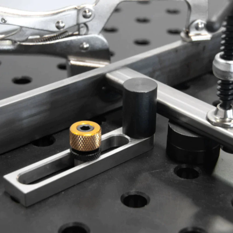 Opritor D masa sudura, Strong Hand, T60630 D-Stop Bar, gauri 16 mm, aluminiu