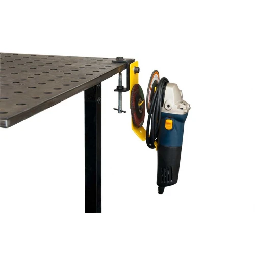Suport polizor unghiular flex, Strong Hand, MGK53 Grinder Rest, baza clema C, polizoare 125 mm, compact, portabil