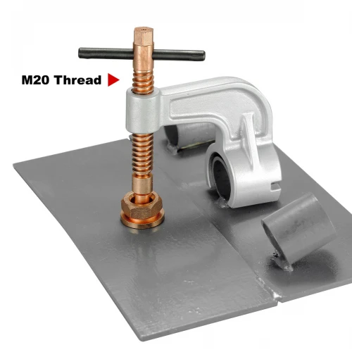 Clema aliniere table sudura, Strong Hand, VHC15 Half Clamp, surub Acme cuprat, corp fonta ductila, rezervoare, punti