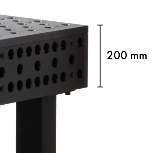 Masa sudura profesionala, Strong Hand, T28-2412XQ-C2, 2400 x 1200 mm, blat nitrurat, picioare fixe 650 mm, roti frana