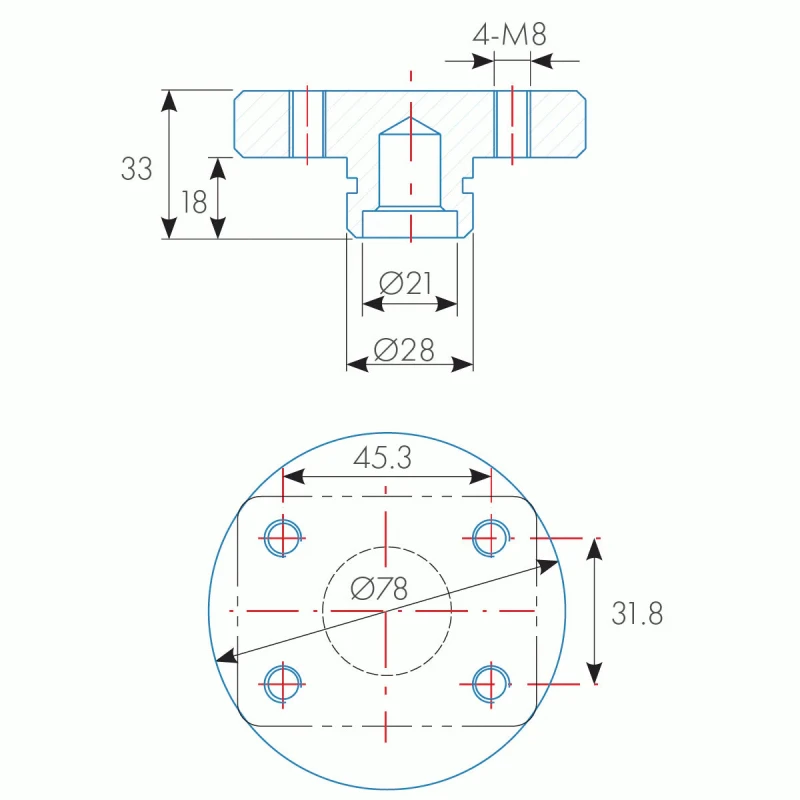 Clema toggle verticala adaptor masa sudura, Strong Hand, T28-97071, Alpha 28