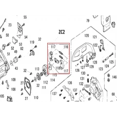 Ansamblu ambreiaj motoferastrau RURIS 142, pozitia ZC2, cod ps141-1-zc2