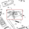 Ansamblu brat acceleratie motor FC192 RURIS, pozitia 76 pe plansa