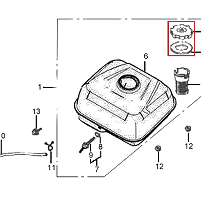 Ansamblu buson motor scarificator gazon RURIS RXH999, pozitia 2 plansa 20