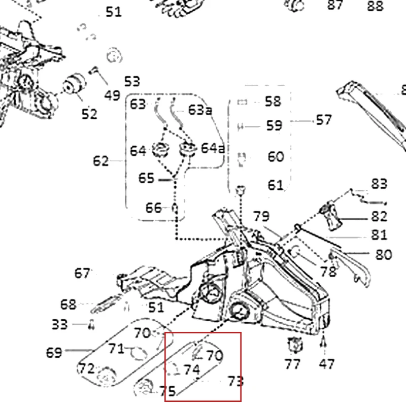 Ansamblu buson UL motoferastrau RURIS DAC 401S, pozitia 73 plansa 1